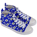 Eggs Blue Women s Mid-Top Canvas Sneakers View3