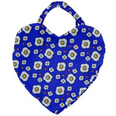 Eggs Blue Giant Heart Shaped Tote