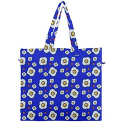 Eggs Blue Canvas Travel Bag