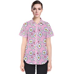 Eggs Pink Women s Short Sleeve Shirt