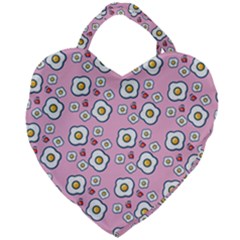 Eggs Pink Giant Heart Shaped Tote