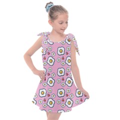 Eggs Pink Kids  Tie Up Tunic Dress