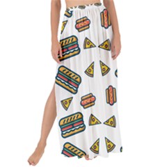 Fast Food White Maxi Chiffon Tie-up Sarong