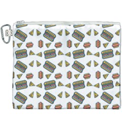 Fast Food White Canvas Cosmetic Bag (xxxl)