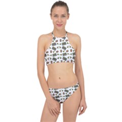 Fast Food White Racer Front Bikini Set