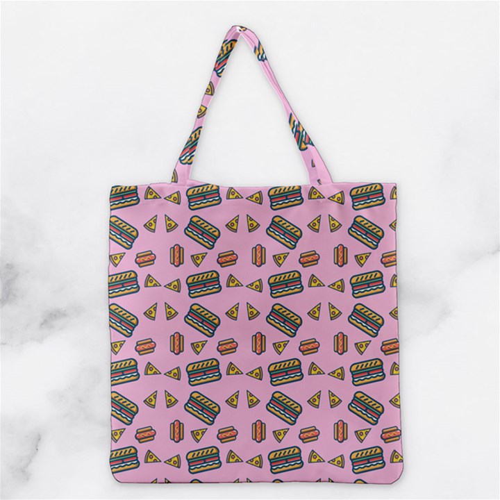 Fast Food Pink Grocery Tote Bag