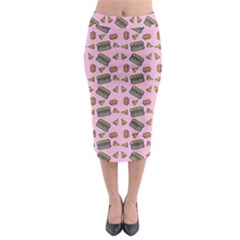 Fast Food Pink Midi Pencil Skirt by snowwhitegirl