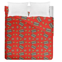 Fast Food Red Duvet Cover Double Side (queen Size) by snowwhitegirl