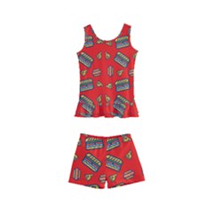 Fast Food Red Kid s Boyleg Swimsuit