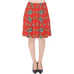 Fast Food Red Velvet High Waist Skirt by snowwhitegirl