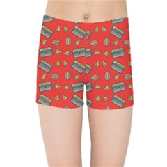 Fast Food Red Kids Sports Shorts by snowwhitegirl