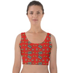 Fast Food Red Velvet Crop Top