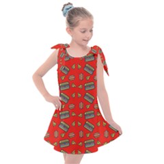 Fast Food Red Kids  Tie Up Tunic Dress