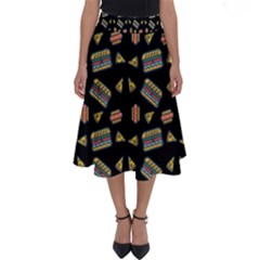 Fast Food Black Perfect Length Midi Skirt