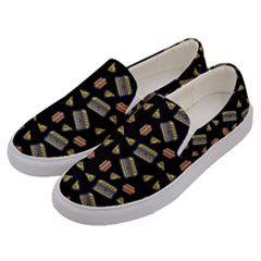 Fast Food Black Men s Canvas Slip Ons