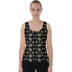 Fast Food Black Velvet Tank Top