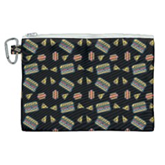 Fast Food Black Canvas Cosmetic Bag (xl)