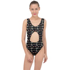 Fast Food Black Center Cut Out Swimsuit