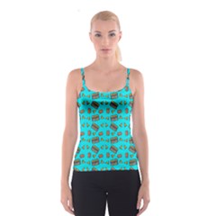 Fast Food Blue Spaghetti Strap Top by snowwhitegirl