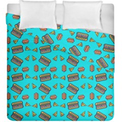 Fast Food Blue Duvet Cover Double Side (king Size) by snowwhitegirl