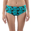 Fast Food Blue Reversible Mid-Waist Bikini Bottoms View1