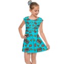 Fast Food Blue Kids Cap Sleeve Dress View1