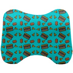 Fast Food Blue Head Support Cushion by snowwhitegirl