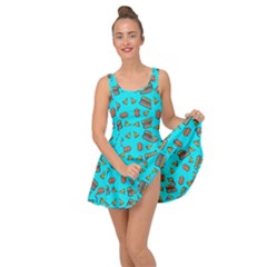 Fast Food Blue Inside Out Casual Dress