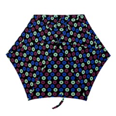 Eye Dots Blue Magenta Mini Folding Umbrellas by snowwhitegirl