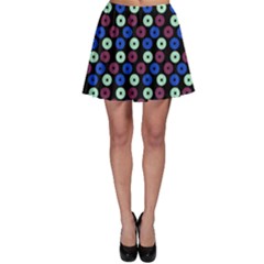 Eye Dots Blue Magenta Skater Skirt by snowwhitegirl