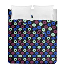 Eye Dots Blue Magenta Duvet Cover Double Side (full/ Double Size) by snowwhitegirl