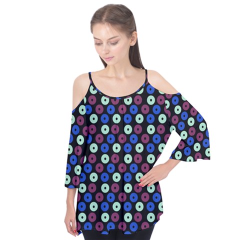 Eye Dots Blue Magenta Flutter Tees by snowwhitegirl