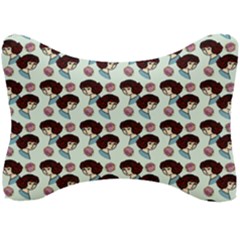 Redhead Girl Blue Seat Head Rest Cushion