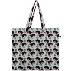 Redhead Girl Blue Canvas Travel Bag