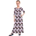 Redhead Girl Pink Kids  Quarter Sleeve Maxi Dress View1