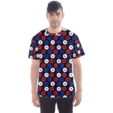 Eye Dots Red Blue Men s Sports Mesh Tee by snowwhitegirl