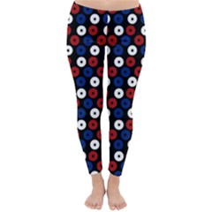 Eye Dots Red Blue Classic Winter Leggings by snowwhitegirl