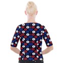 Eye Dots Red Blue Cropped Button Cardigan View2