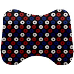 Eye Dots Red Blue Head Support Cushion