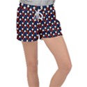 Eye Dots Red Blue Women s Velour Lounge Shorts View1