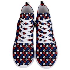 Eye Dots Red Blue Men s Lightweight High Top Sneakers by snowwhitegirl