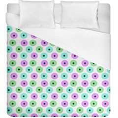 Eye Dots Green Violet Duvet Cover (king Size) by snowwhitegirl