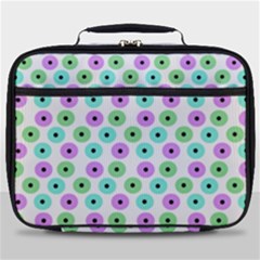 Eye Dots Green Violet Full Print Lunch Bag