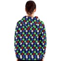 Eye Dots Green Blue Red Women s Zipper Hoodie View2