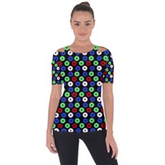 Eye Dots Green Blue Red Short Sleeve Top by snowwhitegirl