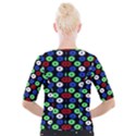 Eye Dots Green Blue Red Cropped Button Cardigan View2