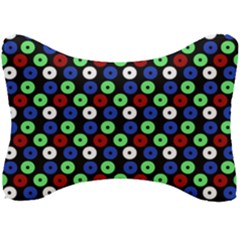 Eye Dots Green Blue Red Seat Head Rest Cushion by snowwhitegirl