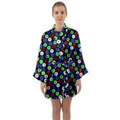 Eye Dots Green Blue Red Long Sleeve Kimono Robe