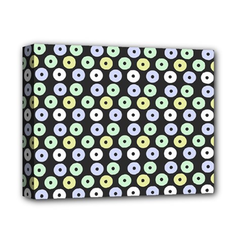 Eye Dots Grey Pastel Deluxe Canvas 14  X 11  by snowwhitegirl