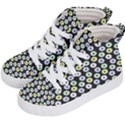 Eye Dots Grey Pastel Kid s Hi-Top Skate Sneakers View2